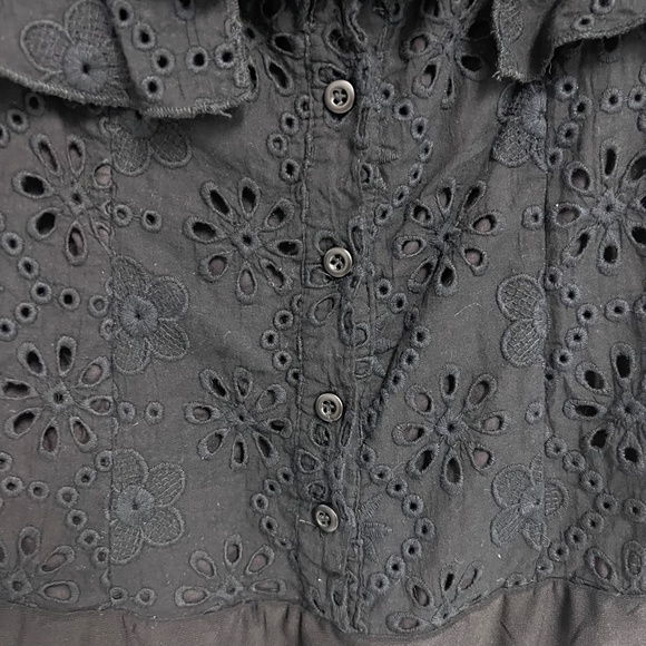 Tea & Cup Eyelet Ruffle One Piece Bodysuit size small - Picture 2 of 6